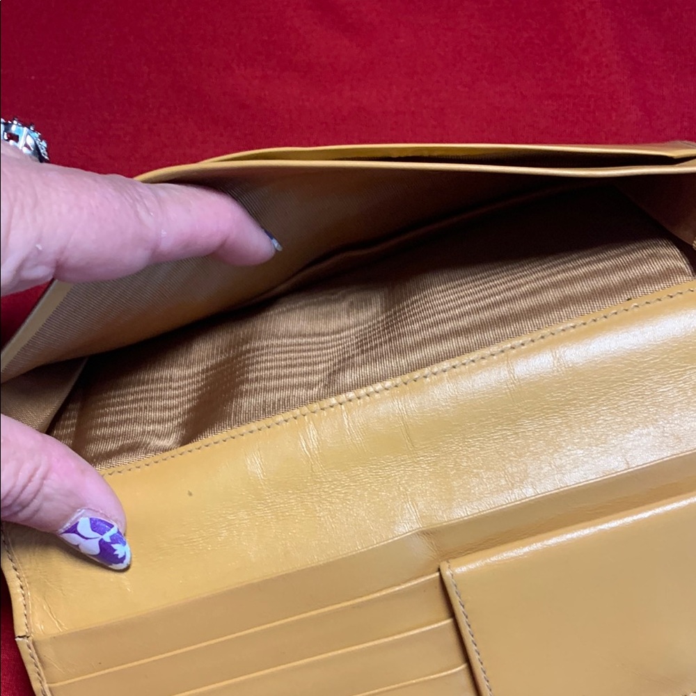 EUC Vintage Celine Brown and Tan Leather Wallet - Picture 5 of 12